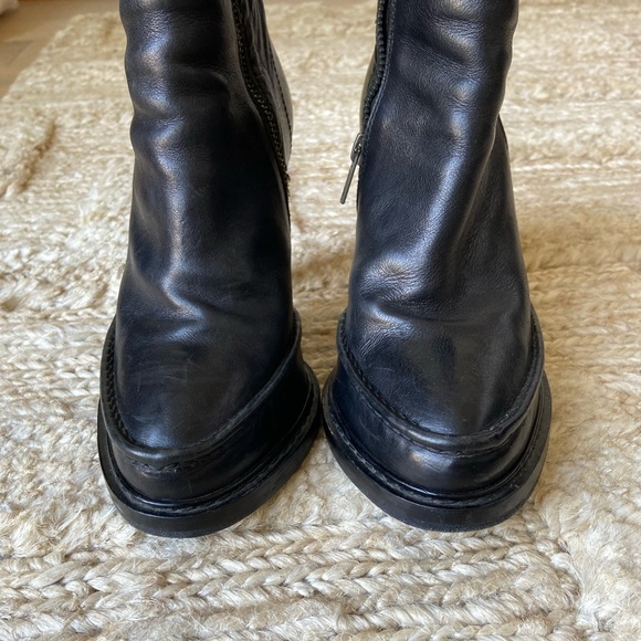 Ann Demeulemeester black leather ankle boots - 7 - Picture 4 of 11